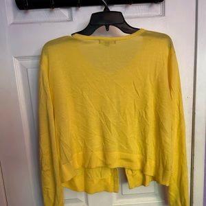 Yellow cardigan